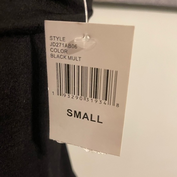 🆕 ALMOST FAMOUS Black Spaghetti Strap Tank with Multicolor Sequin Front ~ Small - Picture 7 of 8